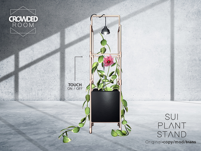 Second Life Marketplace Crowded Room SUI Plant Stand Rose Gold